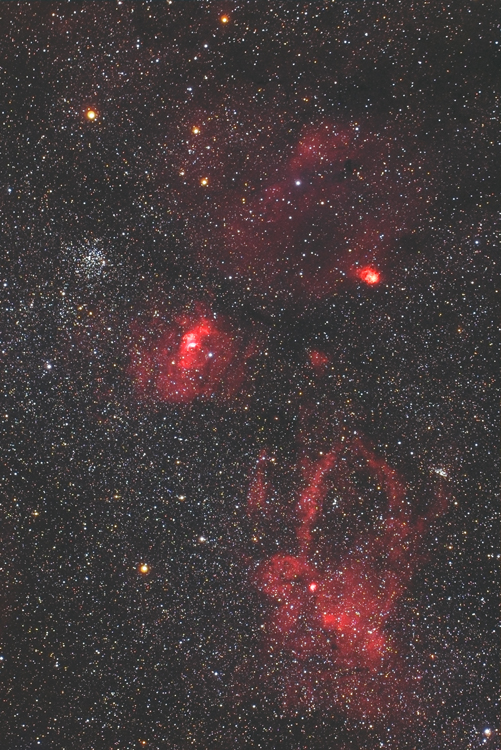 M52とバブル星雲付近